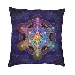 Pillow Metatron's Cube Merkabah Throw Cover Decoracion Salon Case 3D Print Flower Of Life Covers Sofa Car Pillowcase