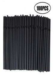 Drinking Straws 100 Black Cocktail Plastic Birthday Wedding Decoration Party Event Bar Accessories5099315