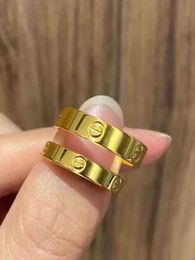 Serious Life Couple Ring Gold Gift for Girlfriend and Lover with cart original rings C home
