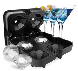 4 G Diamond Silicone Ice Cream Tools Mold Cube Tray Mould S Glasses Whiskey Cocktail Party Bar Accessories Ball Maker hockey6807689