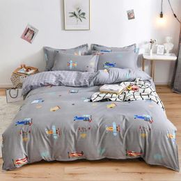 Bedding Sets Fashion Set Polyeter&cotton A/B Double-sided Pattern Simplicity Bed Sheet Quilt Cover Pillowcase 3-4pcs