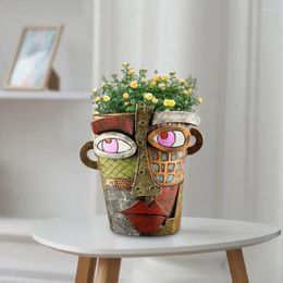 Vases Abstract Face Planter Windowsill Plant Container Vintage Women Head Pot For Indoor Outdoor Plants Succulents Home
