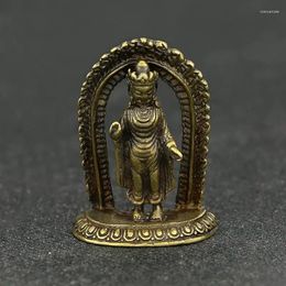 Decorative Figurines Brass Buddha Jewellery Gifts Small Ornaments Pendant Carved Handmade