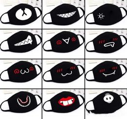 Anime Cute Bear Party Face Mask Adult Kids Fun Lower Half Face Mouth Muffle Mask Reusable Dust Warm Windproof Cotton Mask Black Wh8373933