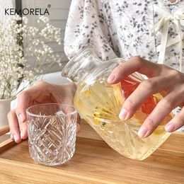 Water Bottles 1PCS Summer Cold Kettle Made Of GlassWith Lid Dual Purpose Glass Bottle Suitable For Juice Ice Coffee Cola Drinks Cups