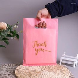 Gift Wrap 30/50/100pcs Thank You Bags Plastic Candy Cookie Packaging Bag For Wedding Birthday Party Favours Small Business Supplies