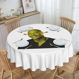 Table Cloth Round Tablecloth 60 Inches Kitchen Dinning Spillproof American Actor Johnson Cover