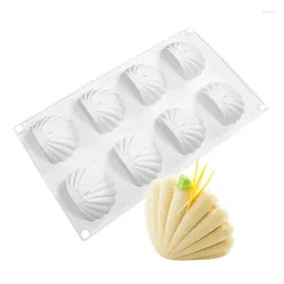 Baking Moulds 8 Hole Chocolate Mousse Cake Silicone Mould DIY Shell Aroma Candle Making Resin Soap Mould Cupcake Topper Decoration Tools