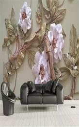 3d Wallpaper Embossed Flower Tree Living Room Bedroom Background Kitchen Decoration Painting Mural Wallpapers Wall Covering9350257