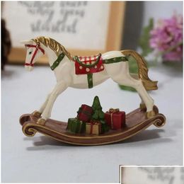 Christmas Decorations Painted Rocking Horse Ornaments For Party Supplies Home Decoration Year 2023 Navidad 231018 Drop Delivery Gard G Otrse