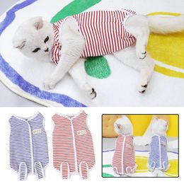 Dog Apparel Jumpsuit Pajamas High Elastic Camouflage Strips Vest Wrap Gown Tracksuit Sterilization Suit Cat Pet Striped