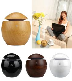 Whole Mini Wooden Humidifier Aroma Diffuser Diffuser Air Purifier Color Changing LED Touch Switch3321694