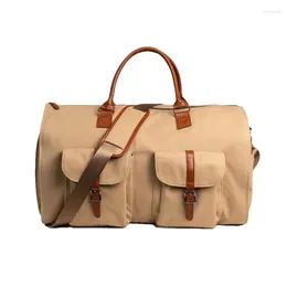 Storage Bags Garment Bag With Shoulder Strap Convertible Waterproof Duffel Multifunctional Zippered Flight Portable
