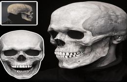 Halloween Party Full Head Skull Mask with Movable Jaw Scary Latex Adult Size Cosplay Masquerade Masks4389126