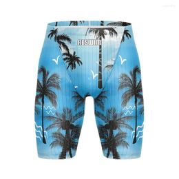 Men's Swimwear Athletic Training Swimsuit Short Swimming Trunks Bathing Suit Beach Tights Shorts Quick Dry Lycra Surfing Pants