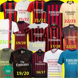 AC 06 07 16 17 18 19 20 21 22 23 24 MALDINI KAKA OKAFOR RAFA LEAO GIROUD Retro AC KAKA Milans Soccer Jerseys 2017 2018 2019 2023 2024 HIGUAIN CALHANOGLU PULISIC Football XXL