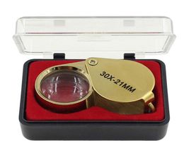 Novelty Items Metal Jewelry Magnifying Glass Jewelers Eye Tool Jewellery Folding Loupe Lens Triplet Diamond4055558