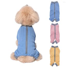 Dog Apparel Winter Pajamas Clothes Warm Jumpsuits Zip Coat For Small Dogs Puppy Cat Chihuahua Pomeranian Nightshirt Pants