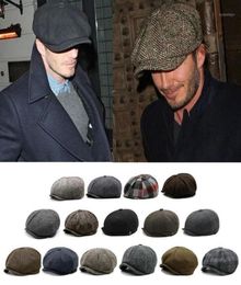 BeanieSkull Caps Peaky Blinders Hat Sboy Flat Cap Classic Herringbone Tweed 100 Wool Baker Boy Gatsby Vintage 8 Panel Hat162736959626403