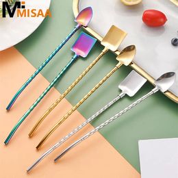 Drinking Straws Shovel Spoon Fashionable Innovative Gold Sustainable Juice Straw With Ecological Consciousness Philtre For Dual-use