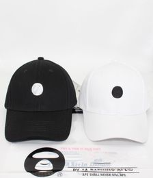 Embroidered Baseball Caps Black And White Cotton Hard Top Curved Cap AllMatch Korean Version ShortBrimmed Sunshade Cap3952626