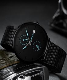 CRRJU Fashion Mens Watches Top Brand Luxury Quartz Watch Men Casual Slim Mesh Steel Waterproof Sport Watch Relogio Masculino20221129974