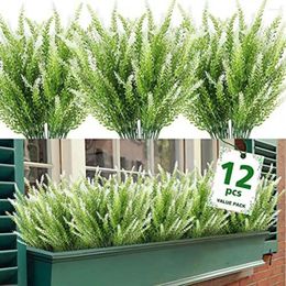 Decorative Flowers 5Pcs Useful Lightweight Not Wither Artificial Green Plant Scene Layout Party Supplies Lavender Fake