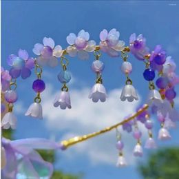 Decorative Flowers DIY Flower Crown Girls Headband Imitated Pearl Hair Headdress Baby GirlsFlower Wreath Bride Garland Head Hoop Wedding