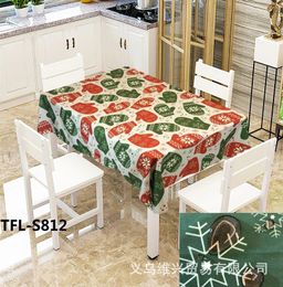 Table Cloth 2024 Fabric Waterproof Antifouling Creative Printing Christmas Kitchen Decor Party Decoration