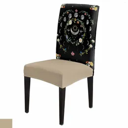 Chair Covers R Flowers Plants Retro Stars Dining Spandex Stretch Seat Cover For Wedding Kitchen Banquet Party Case