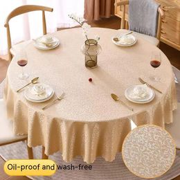 Table Cloth Luxury Round Tablecloth Household PU Oil Resistant Restaurant Leather Thickened