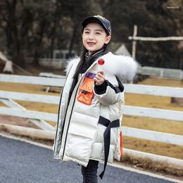 Down Coat -30 Warm Russian Winter Jacket For Girl 2024 Kids Fashion Teenager Outerwear Snowsuit Parka Children 5-12Y