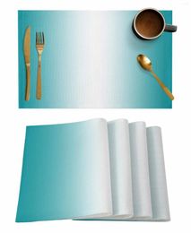 Table Mats Duck Green And White Gradient Minimalist Kitchen Tableware Cup Bottle Placemat Coffee Pads 4/6pcs Desktop