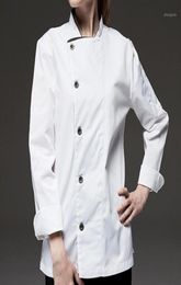 Black White Long Sleeve Shirt el Restaurant Chef Jacket Culinary Uniform Bistro Bar Cafe Hospitality Catering Work Wear B7415767189