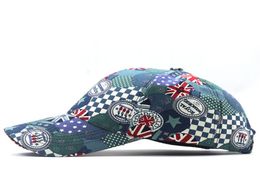 British National Flag Baseball Cap Adjustable Cotton Letters Printed Sun Shading Caps Sports Outdoor Sunscreen Tatoo Style Caps4788632