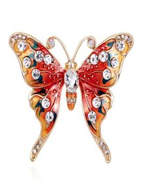 Christmas Gift Luxury Butterfly Brooch Suit Scarf Clip Women Dress Wedding Bridal Lapel Pin Party Jewellery rhinestone brooch4704051