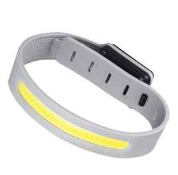 Outdoor Running Led Wristband with Cob lights 3 lighting mode Safety cycling Flashing Multifunctional Led Light Bar wrist strap