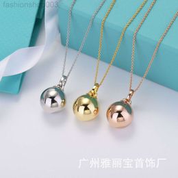 Desginer tiffanyjewelry bracelet High Version t Familys New Gold Ball Necklace with 18k Genuine Gold Plated Cnc Steel Seal for Women