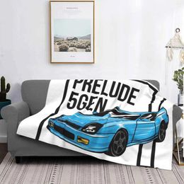 Blankets Prelude 5gen Print | Japanese Car Soft Warm Light Thin Blanket 5 5th Generation Race Racing Sport Auto Club