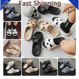 EVA hole shoes with a feeling of stepping on Faeces thick soled sandals summer breathable white Breathable Home slipper human skeleton slides brown black eur 40-45 2024
