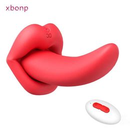 Other Health Beauty Items Remote Control Tongue Licking Vibrator Female Oral Clitoris Stimulator G Spot Massager Adult Goods Toys for Women Panties T240510
