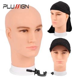 Mannequin Heads Hot!! Mens Head Model Dummy Hat Scarf Human Glasses Display Available in Two Colors Q240510