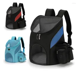Cat Carriers Pets Dog Backpack Bag For Puppy Outdoor Travel Carrying Foldable Breathable Double Shoulder Case Pet Supplies