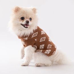 Dog turtleneck sweater wholesale Designer Dog Clothes Breathable French Bulldog Schnauzer Small Dogs Pet Supplies zy3054 240511