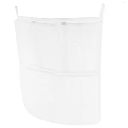 Laundry Bags Washable Clothes Storage Bag Wall Hanging Decor White Basket Polyester Dirty