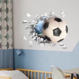 3D Broken Football Wall Stickers Bedroom Decorative Self-adhesive Wall Stickers Glass Windows Stickers