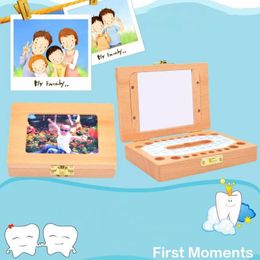 Frames Memory Keeper For Baby S Teeth Wood Tooth Box With Po Frame Wonderf Gifts Kids Easy To
