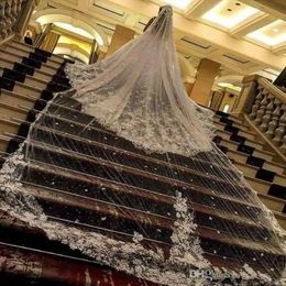 Bridal Veils 2021 Real Pos Long Wedding Veil Mantilla Accessories Veu De Noiva With Lace 197q