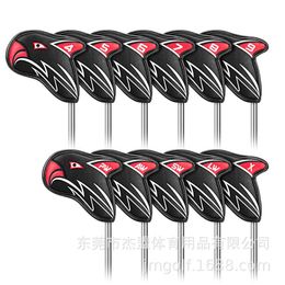 New Golf Iron Rod Set, High End PU Protective Head Cover, 11 Pieces/set, Eagle Pattern Club Hat Cover
