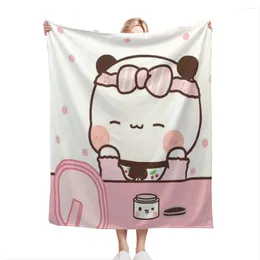 Blankets High Quality Flannel Blanket Panda Bear Hug Bubu Dudu Warm Cozy Soft Throw For Couch Bed Sofa